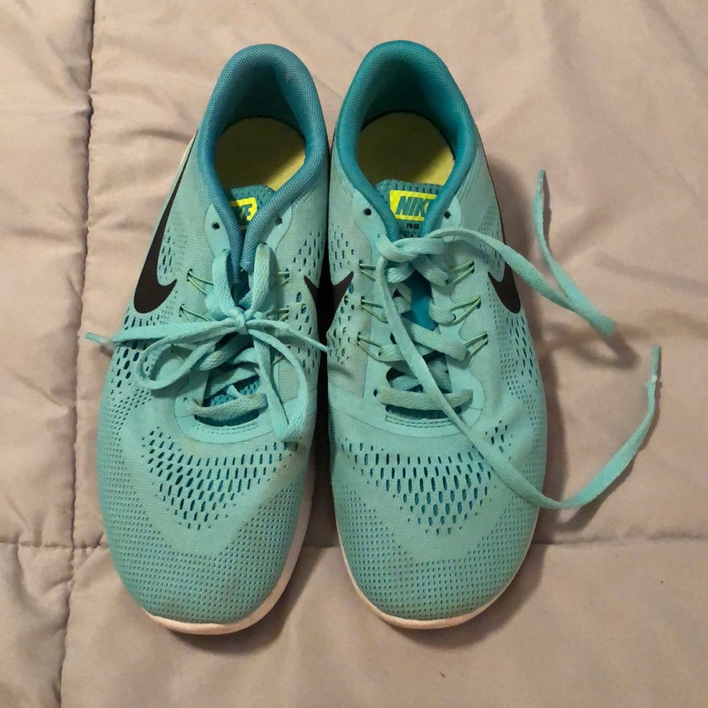 Blue green nikes